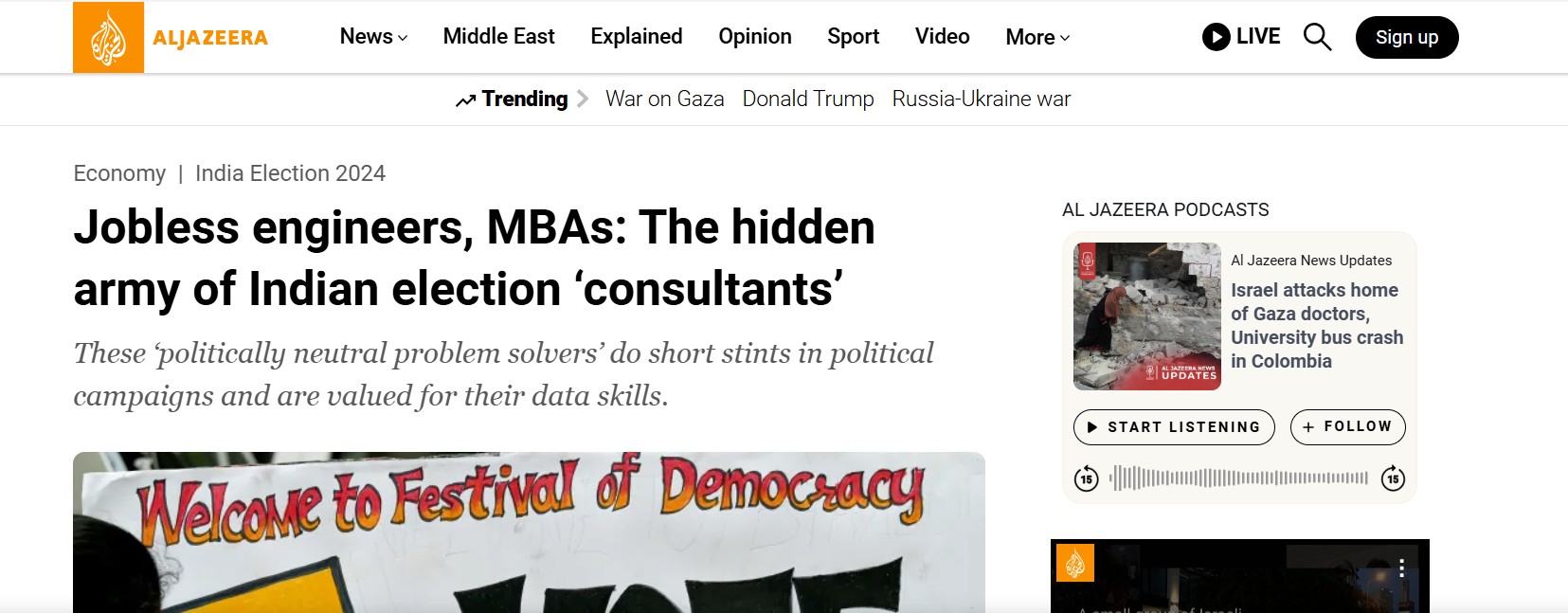 Al Jazeera Coverage